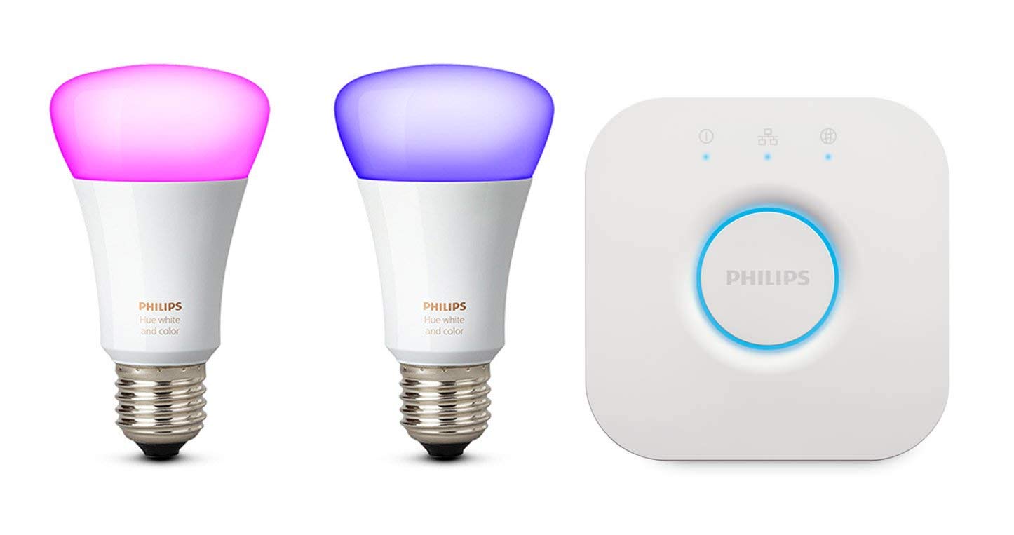 Twee Philips Hue White &amp; Colorlampen met bridge voor €77 bij Amazon.de