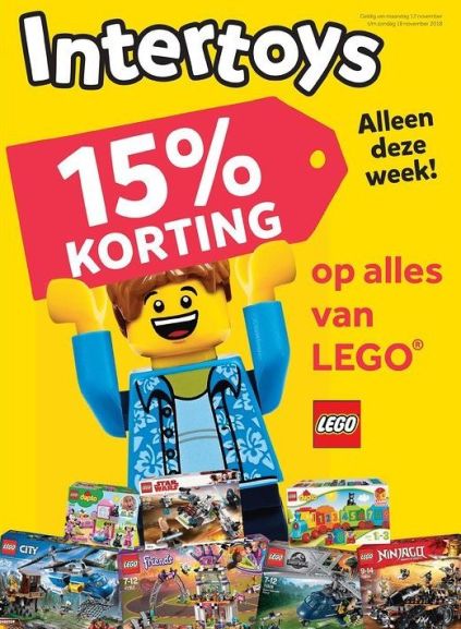 Ziektecijfers krassen inleveren 15 procent korting op alle LEGO bij Intertoys • DealTastic